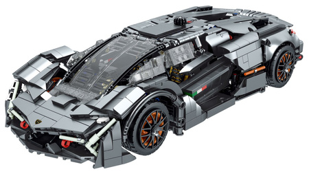 Zestaw Klocków Autko Sportowe Szare 1512el.