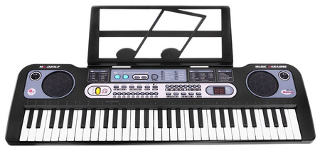 Keyboard dla dzieci 5+ Stojak na nuty Mikrofon + Nagrywanie Radio USB MP3 - model nr 020
