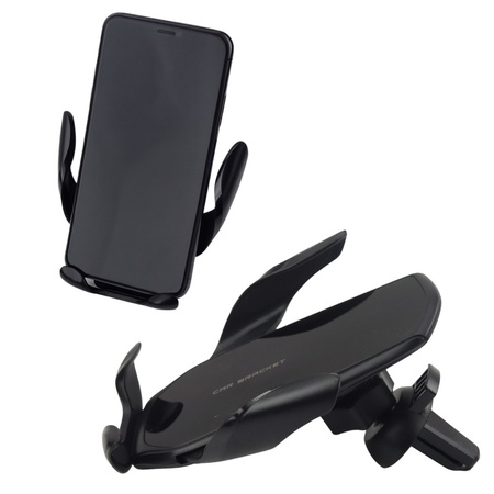 Uchwyt Samochodowy Grawitacyjny Do Kratki Wentylacyjnej Czarny