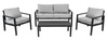 Meble Ogrodowe Aluminiowe Sofa + Dwa Fotele + Stolik