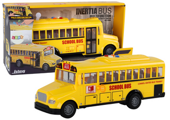Autobus Szkolny 1:16 Napęd Frykcyjny Otwierane Drzwi Światła Dźwięki Żółty