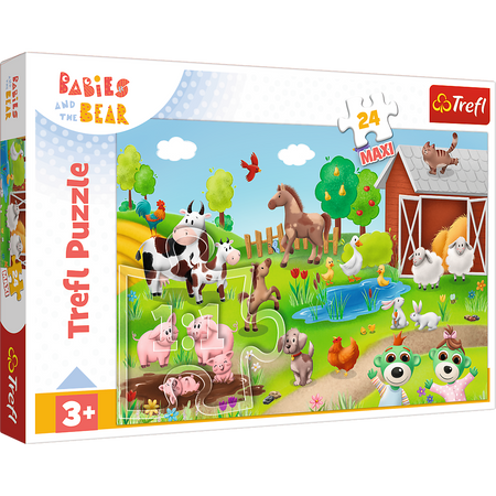 Puzzle - 24 maxi - Zwierzęta - Trefl 14372