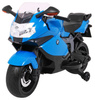 Motor na akumulator BMW K1300S dla dzieci Niebieski + Kółka pomocnicze + Dźwięki Światła + Wolny Start