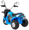 Motorek MiniBike na akumulator dla dzieci Niebieski + Dźwięki + Światła LED + Ekoskóra