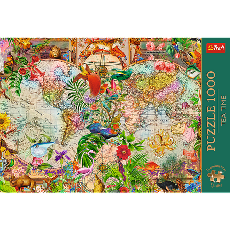 Puzzle - 1000 Premium Plus - Tea Time: Antyczna mapa świata - Trefl 12077