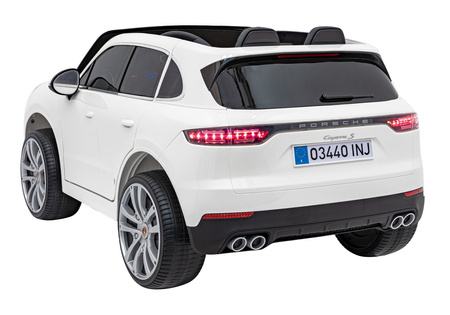 Porsche Cayenne S na akumulator dla dzieci Lakier Biały SUV + Pilot