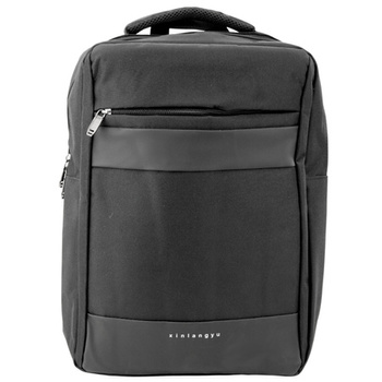 Plecak Miejski Biznesowy USB Przegroda Środkowa Czarny 14L 40cm