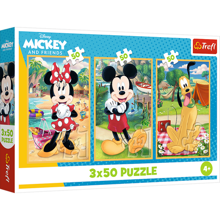 Puzzle - 3x50 - Myszki na wakacjach - Disney - Trefl 34881