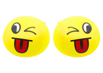 Miękka Piłeczka Piłka Buźka Emoji Żółta 9cm