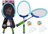 Zestaw 2 Rakietek Do Gry W Badmintona Paletki Lotki Badminton Niebieski