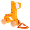 Drewniany mini jeździk Żyrafa na sznurku dla dzieci 12m+ Zabawka na kółeczkach