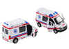 Ambulans Karetka 1:32 Otwierane Drzwi Światła Dźwięki Napęd Biała
