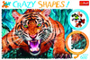 Puzzle - Crazy Shapes - 600 - Oko w oko z tygrysem - Trefl 11110
