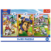 Puzzle - 3x80 - Psia zgraja - Psi Patrol - Trefl 34886