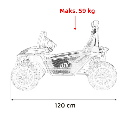 Pojazd Buggy FASTER Czerwony