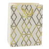 Torba Prezentowa Papierowa Elegancka Złote Wzory 23 x 18 x 10,5 cm