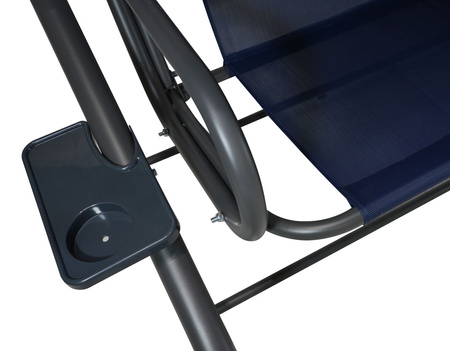 Huśtawka Ogrodowa Siedzisko Textylina 2x1 Granatowa