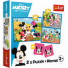 Puzzle + MEMOS - 2w1 (30,48) - Poznaj bohaterów Disney - Myszka Miki - Trefl 93344