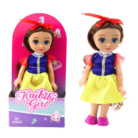 Mini Laleczka Księżniczka Korona Zdobiona Sukienka 17cm Mix