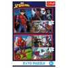 Puzzle - 2x70 - Pajęcze historie - Disney Marvel Spiderman - Trefl 34443