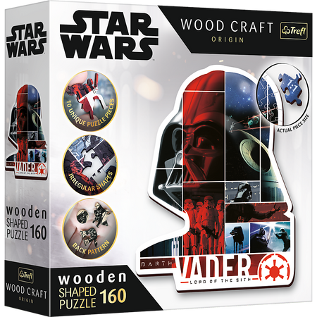 Puzzle drewniane - 160 - Gwiezdne wojny - STAR WARS - Darth Vader - Trefl 20190
