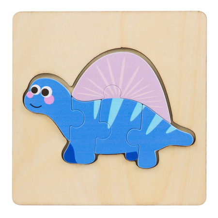 Układanka Drewniana Puzzle Kolorowa 11 x 11cm Mix