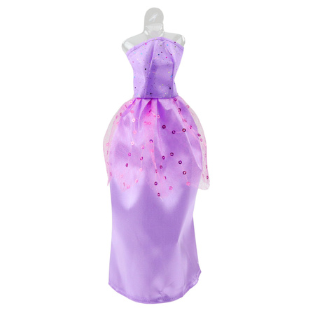 Zestaw Sukienki Dla Lalek Anlili Buty Torebka Korony Akcesoria 9 el.