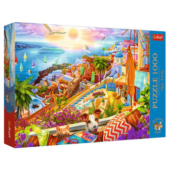 Puzzle - 1000 Premium Plus - Tea Time: Z wizytą na Santorini - Trefl 10842