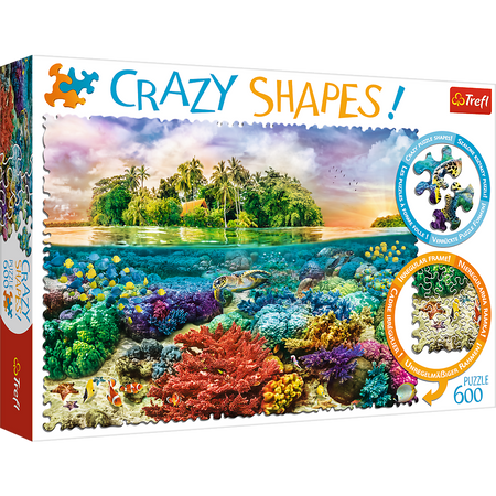Puzzle - 600 Crazy Shapes - Tropikalna wyspa - Trefl 11113