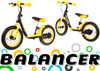 Rowerek biegowy SporTrike Balancer dla dzieci Żółty Pierwszy rowerek do Nauki jazdy