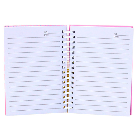 Notatnik W Linie Holograficzne Łuski Różowy A6 80 Kartek