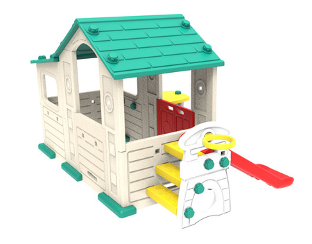 Duży Dom Z Przedsionkiem 4w1 Zielony Dach