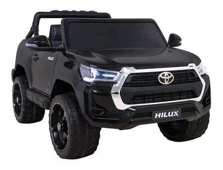 Toyota Hilux na akumulator dla dzieci Czarny Pickup + Napęd 4x4 + Pilot