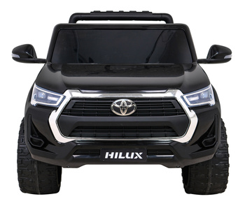 Toyota Hilux na akumulator dla dzieci Czarny Pickup + Napęd 4x4 + Pilot