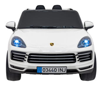 Porsche Cayenne S na akumulator dla dzieci Lakier Biały SUV + Pilot