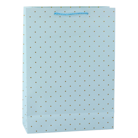 Torba Prezentowa Klasyczna W Złote Kropki 41 x 30 x 12 cm
