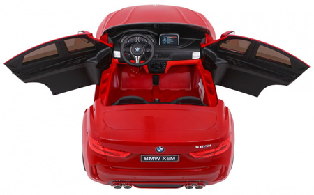 SUV BMW X6M XXL dla 2 dzieci Lakier Czerwony + Pilot + Ekoskóra