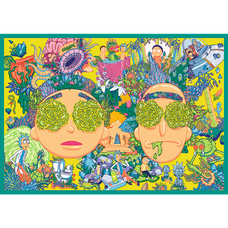Puzzle - 4x250 - Zakręcony świat Ricka i Morty'ego - Warner Rick and Morty - Trefl 13338