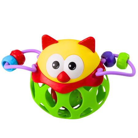 Miękka Piłka Sowa Kulka Z Grzechotką Zabawka Sensoryczna Zielona