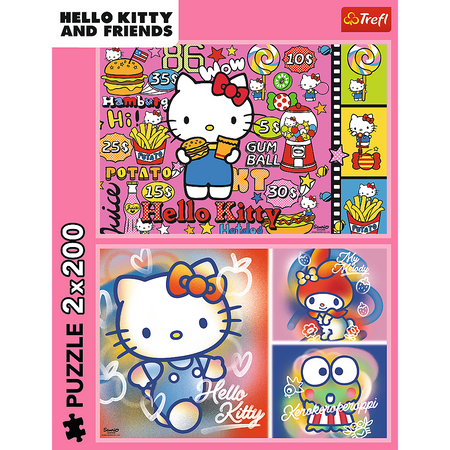 Puzzle - 2x200 - Hello Kitty i przyjaciele - Hello Kitty - Trefl 13336