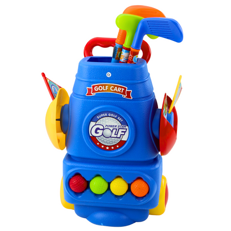 Zestaw Do Gry W Golfa Wózek 3 Kije 2 Chorągiewki 4 Piłeczki
