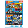 Puzzle - 2x70 - Samochodziki - Hot Wheels - Trefl 34442