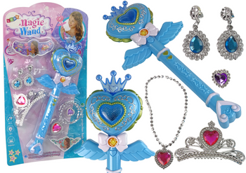 Interaktywna Magiczna Różdżka Projektor Niebieska Akcesoria Wróżka