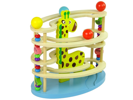 Zjeżdżalnia Piłeczek Żyrafa Drewniana Koraliki