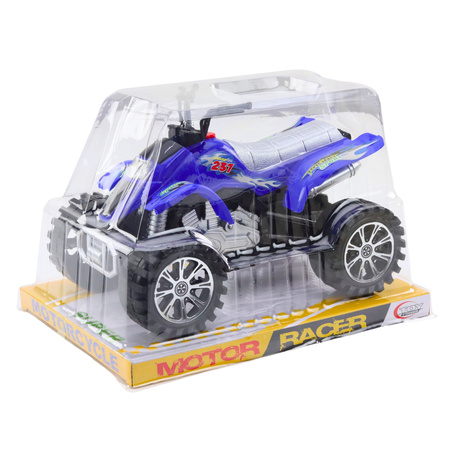 Quad Terenowy Z Napędem Bieżnikowane Koła Niebieski