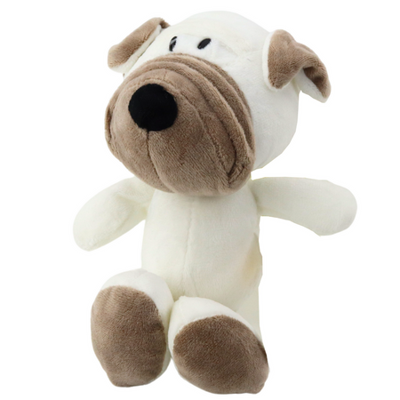 Mała Pluszowa Maskotka Przytulanka Piesek Mops Przyssawka 16cm