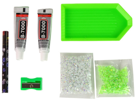 Zestaw DIY Diamentowy Renifer DIY Kryształki Brelok 3D Biały