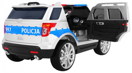 Auto SUV Policja na akumulator dla dzieci + Syreny + Światła + Megafon + Pilot