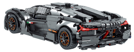 Zestaw Klocków Autko Sportowe Szare 1512el.