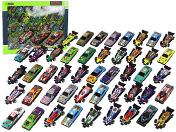 Zestaw Resoraków 50 Sztuk Różnokolorowe Samochodziki